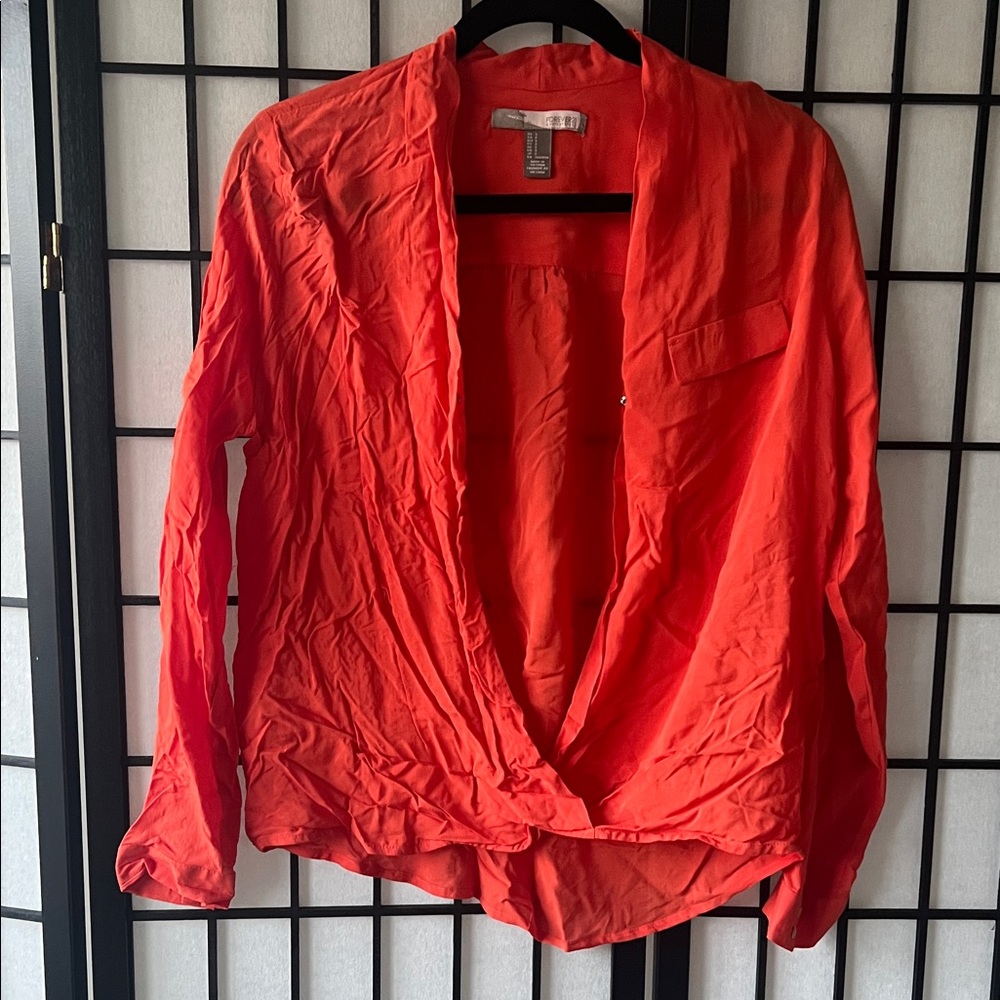 Women's Coral Wrap Top